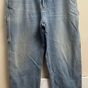 Vintage Carhartt Denim Work Jeans Men’s Original Fit 38x34 Faded Blue